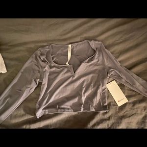 Lululemon cropped Henley top with tags attached size 8!